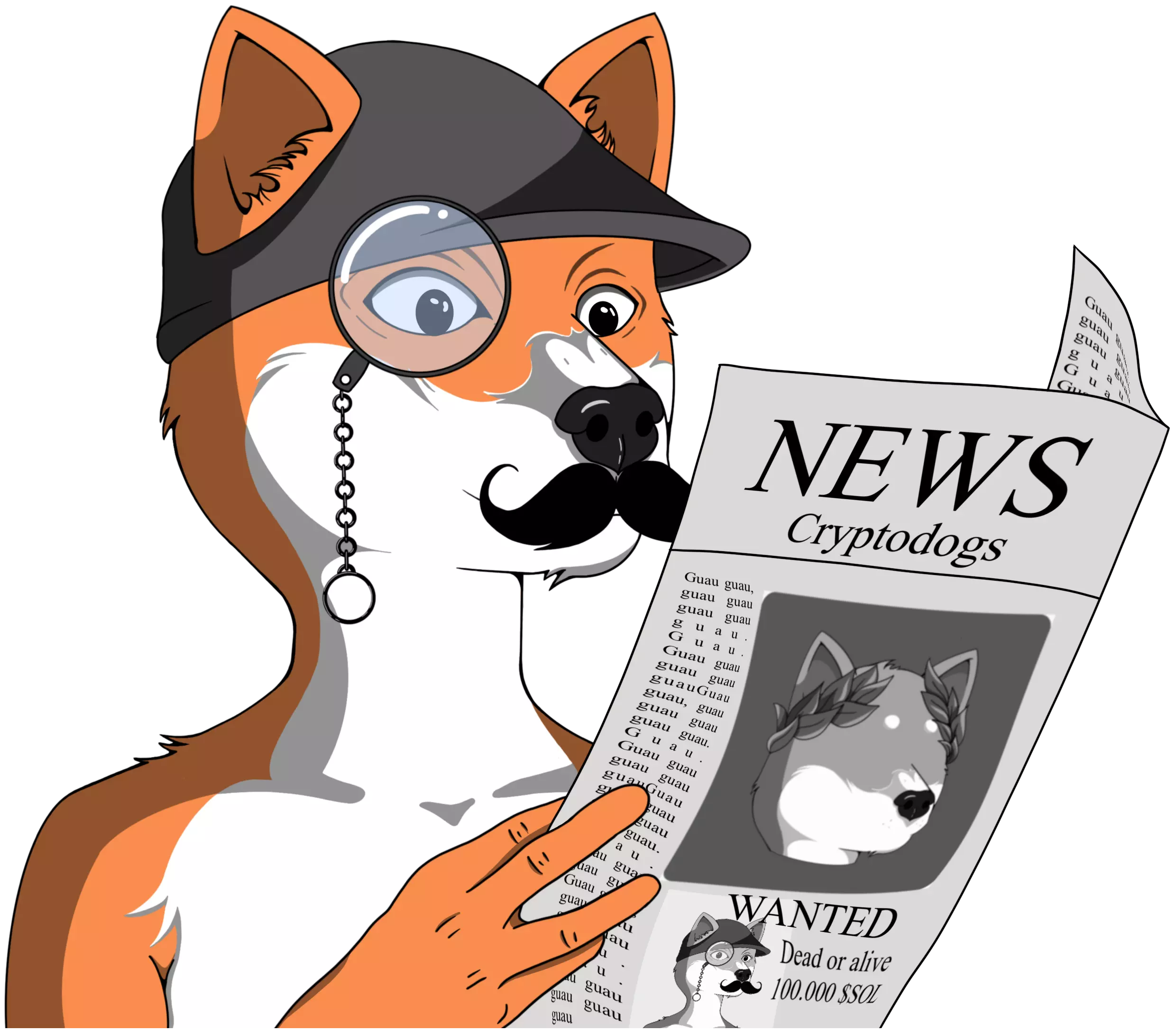 CryptoDogs NFT Reading Blog Newspaper